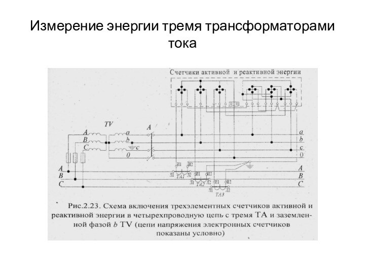 Измерение энергии тремя трансформаторами тока