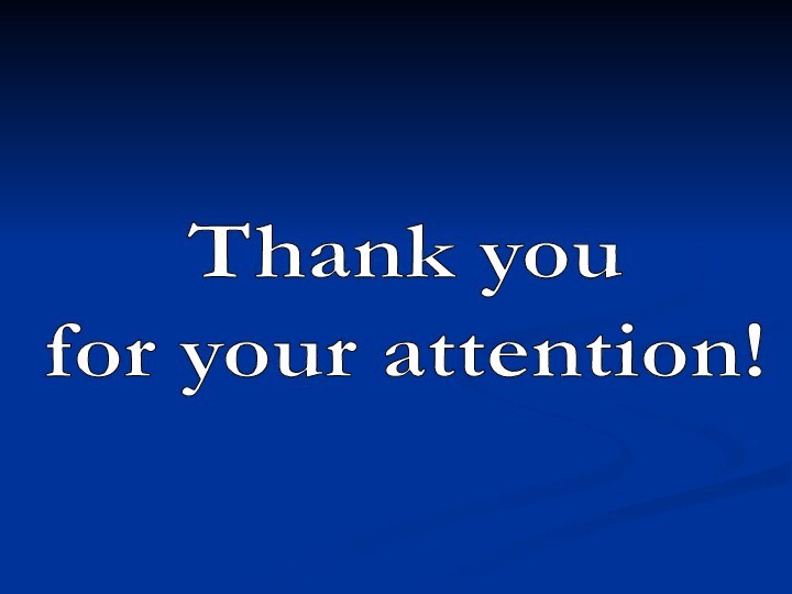 Thank you for your attention!