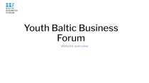 Youth baltic business forum