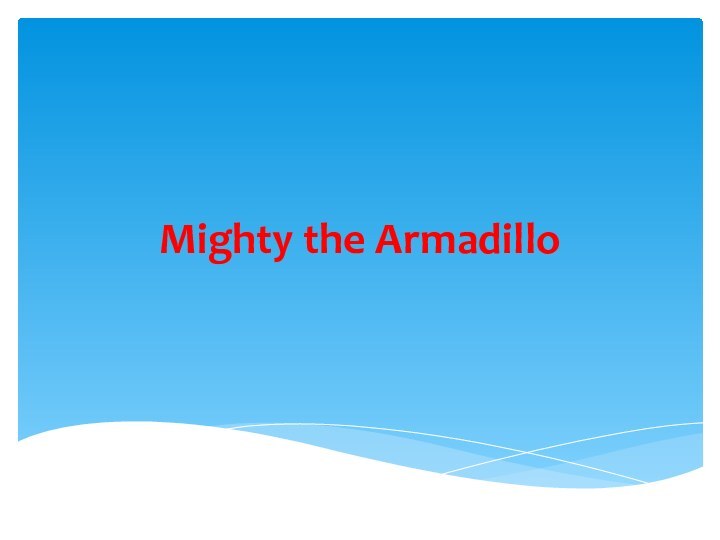 Mighty the Armadillo