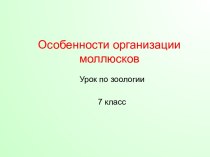 Особенности организации моллюсков