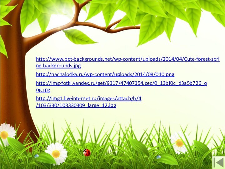 http://www.ppt-backgrounds.net/wp-content/uploads/2014/04/Cute-forest-spring-backgrounds.jpg http://nachalo4ka.ru/wp-content/uploads/2014/08/010.png http://img-fotki.yandex.ru/get/9317/47407354.cec/0_13bf0c_d3a5b726_orig.jpg http://img1.liveinternet.ru/images/attach/b/4/103/330/103330309_large_12.jpg