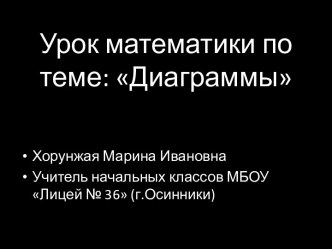 Диаграммы 4 класс - презентация по Математике