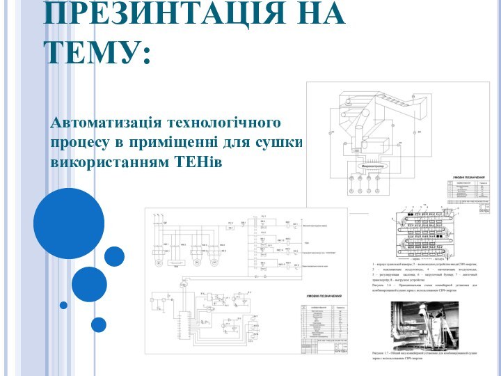 ПРЕЗИНТАЦІЯ НА ТЕМУ:  Автоматизація технологічного процесу в приміщенні для сушки з використанням ТЕНів