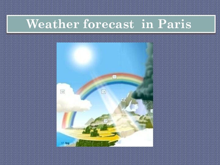 Weather forecast in Paris