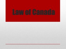 Law of canada