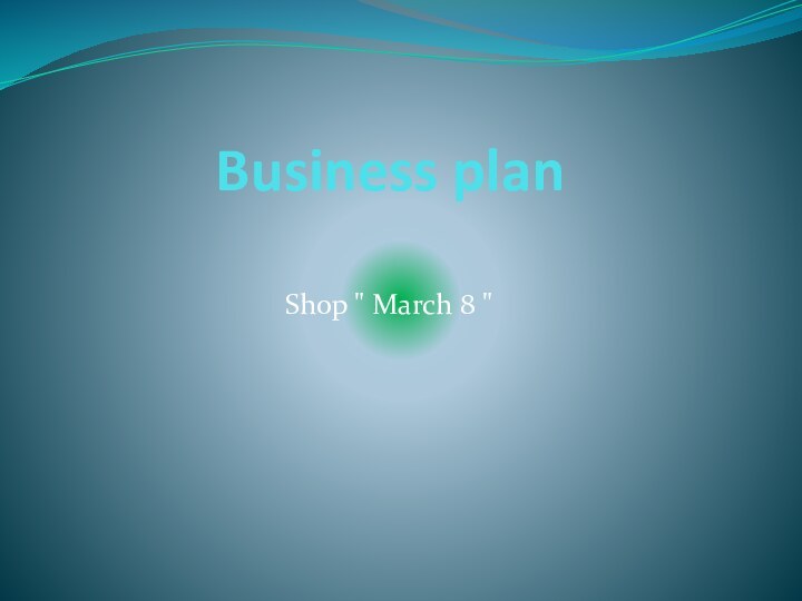 Business plan Shop 