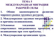 Международная миграция рабочей силы