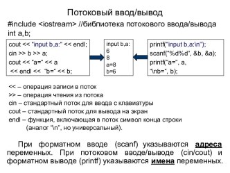 Потоковый ввод/вывод