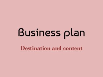 Business plan