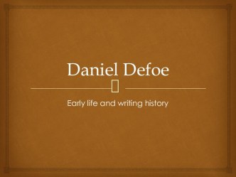 Daniel Defoe