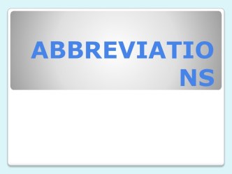 Abbreviations