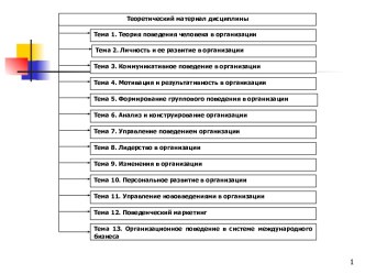 Личность и ее развитие в организации