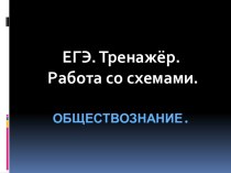 ЕГЭ. Тренажёр. Работа со схемами