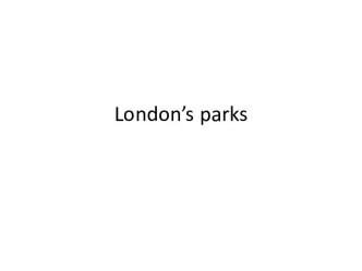 London’s parks