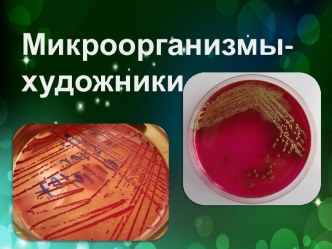 Микроорганизмы-художники