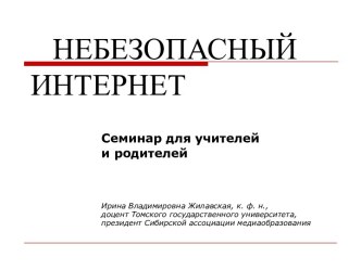 Небезопасный интернет