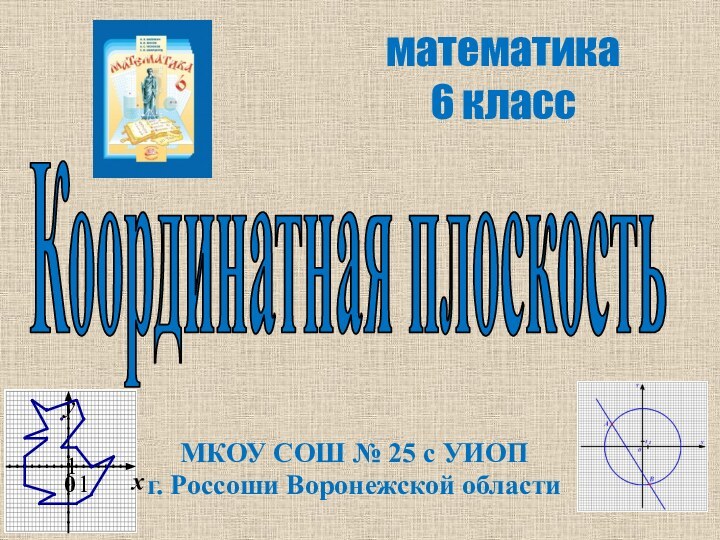 МКОУ СОШ № 25 с УИОПг. Россоши Воронежской областиКоординатная плоскостьматематика6 класс