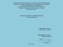 Групповое задание по учебной практике с. Большекулачье