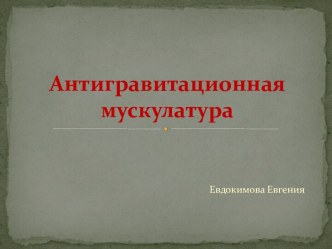 Антигравитационная мускулатура