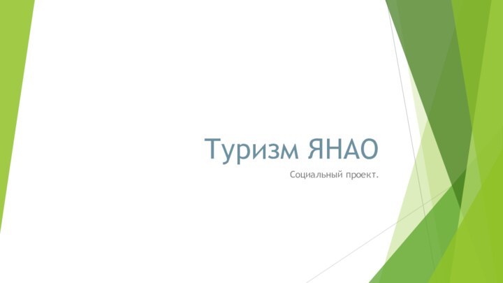 Туризм ЯНАОСоциальный проект.