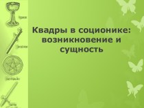 Квадры в соционике: возникновение и сущность