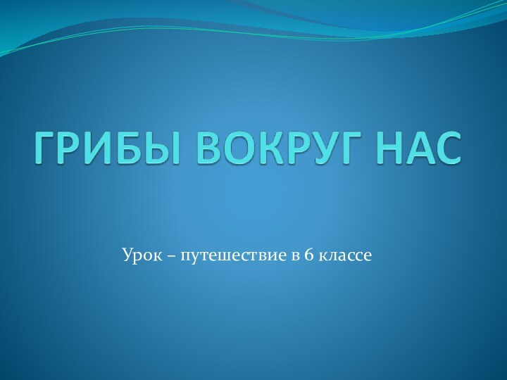 Урок – путешествие в 6 классе