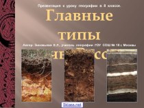 Главные типы почв России
