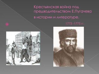 Крестьянская война под предводительством Е.Пугачева