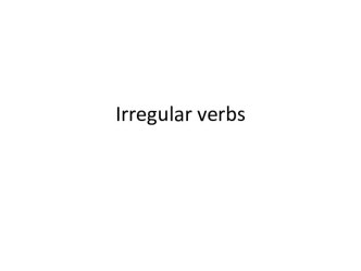 Irregular verbs