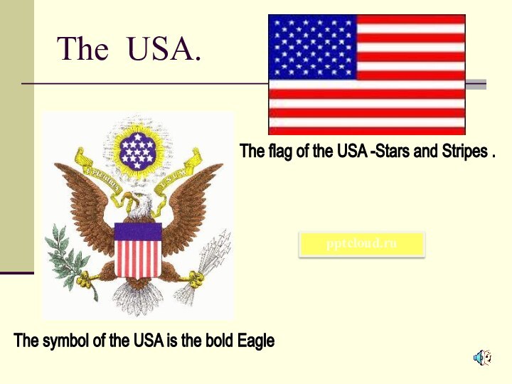 The USA.The symbol of the USA is the bold EagleThe flag of