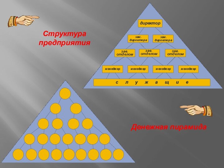 Структура предприятияДенежная пирамида