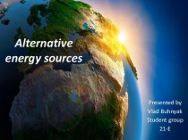 Alternativeenergy sources