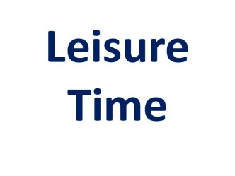 Leisure time