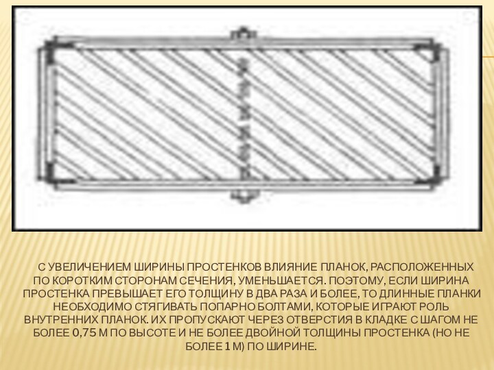 с увеличением ширины простенков влияние планок, расположенных по коротким сторонам