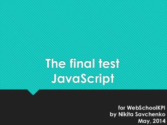 The final testjavascript