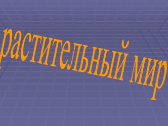 Растительный мир