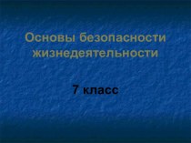 Основы безопасности жизнедеятельности