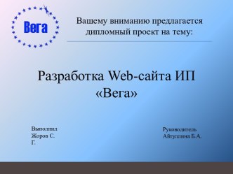 Разработка web-сайта ИП Вега