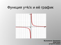 Функция y=k/x и её график