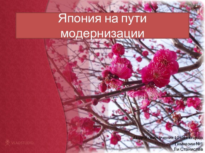 Япония на пути модернизацииПодготовил ученик 10 «В» классаГимназии №1 Ли Станислав