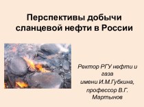 Перспективы добычи сланцевой нефти в России