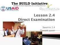 Lesson 2.4direct examination