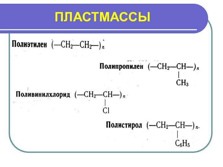 ПЛАСТМАССЫ