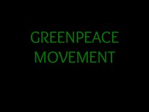 Greenpeace movement