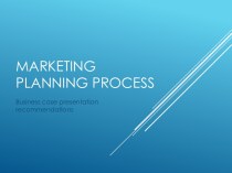 Marketing planning process