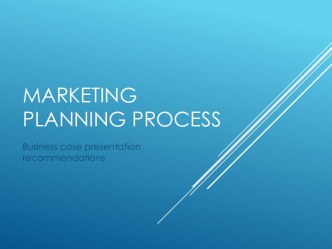 Marketing planning process