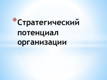 Стратегический потенциал организации