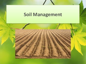 Soil management