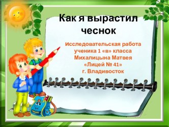 Как я вырастил чеснок